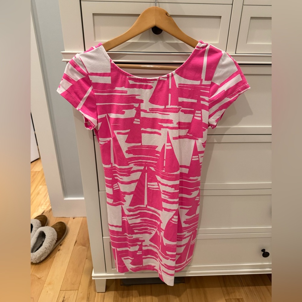 Mahi Gold Addie Dress Hot Pink Sailboat - Small